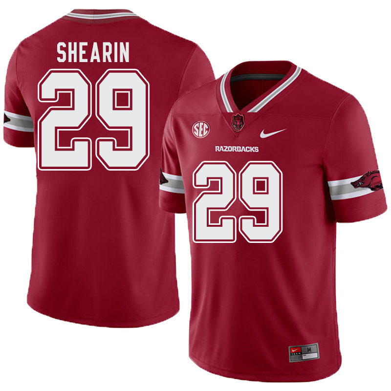 Men #29 Asa Shearin Arkansas Razorbacks College Football Alternate Jerseys-Cardinal